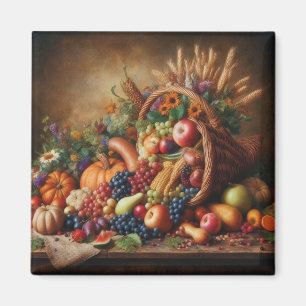 Colorful/Thanksgiving/Cornucopia/Fall Magnet
