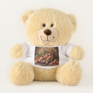 Colorful/Thanksgiving/Cornucopia/Fall Teddy Bear