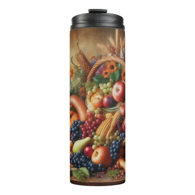Colorful/Thanksgiving/Cornucopia/Fall Thermal Tumbler (Front)