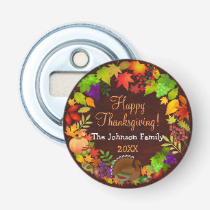 Colorful Thanksgiving Harvest Bottle Opener