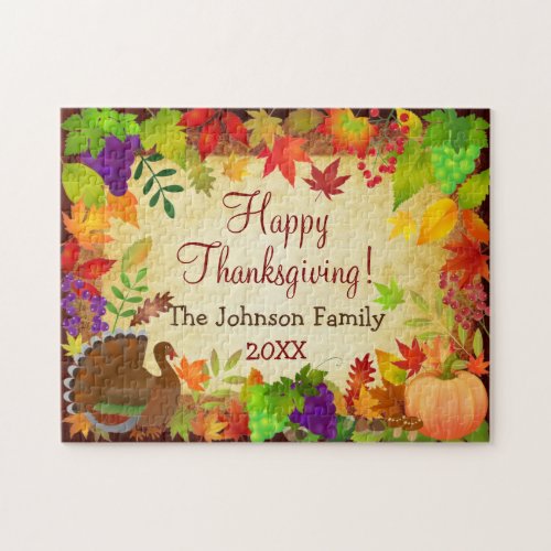 Colorful Thanksgiving Harvest Jigsaw Puzzle