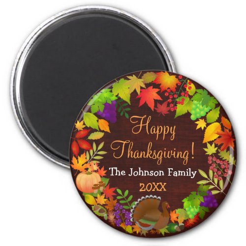 Colorful Thanksgiving Harvest Magnet