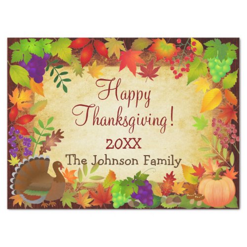 Colorful Thanksgiving Harvest Tissue Paper