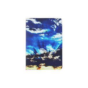 Colorful The Night Comes Passport Book Holder
