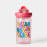 Colorful Third Grade Vibes– Back to  school Retro Water Bottle<br><div class="desc">This colorful Third Grade Vibes mug design captures the anticipation and enthusiasm of the first day of school. The quote "Third Grade Vibes" symbolizing positivity and enthusiasm. A great mug to have as a teacher on your first day of school. A great gift for friends and family to give to...</div>