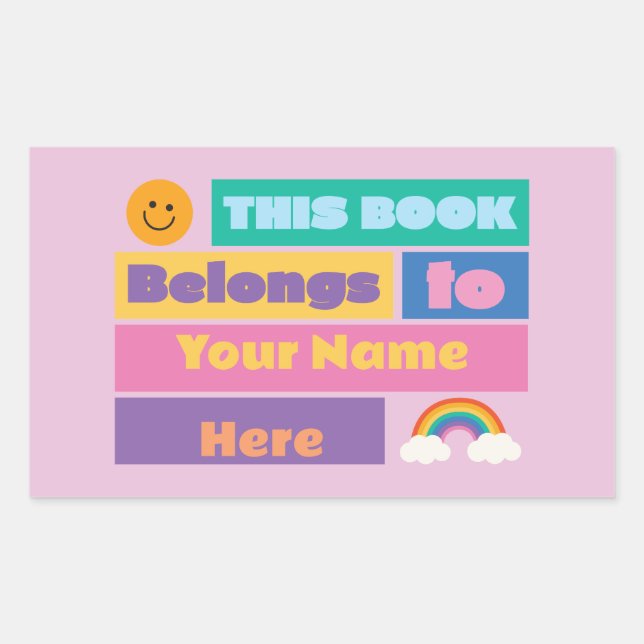 Colorful This belongs to Bookplates (Front)