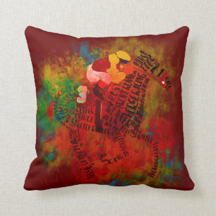 Colorful Thoroughbred Racehorse Pillow