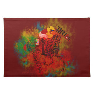 Colorful Thoroughbred Racehorse Placemats
