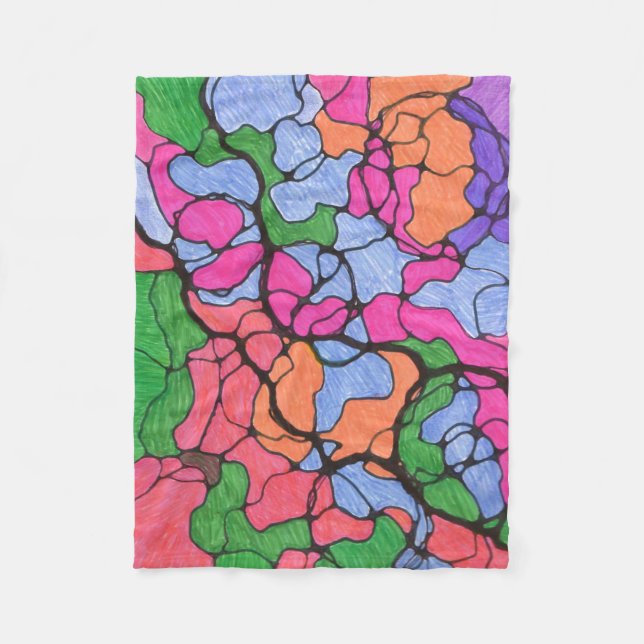 Colorful thoughts fleece blanket (Front)
