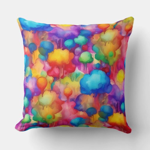 Colorful Thoughts Throw Pillow