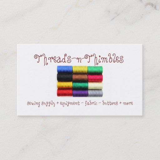 Customizable Colorful Thread Business Cards