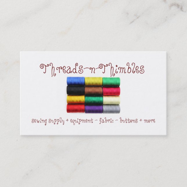 Colorful Thread Business Cards (Front)