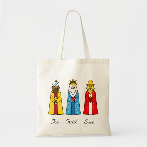 Colorful Three Wise Men  Tote Bag