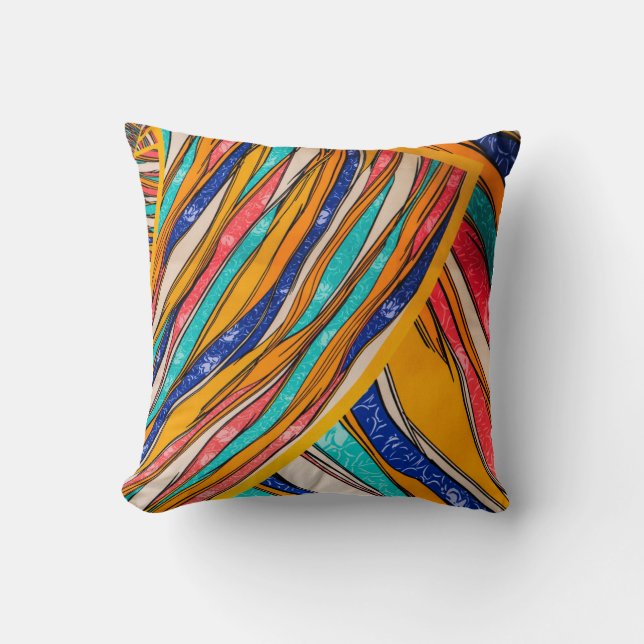 Colorful Throw Pillow (Front)