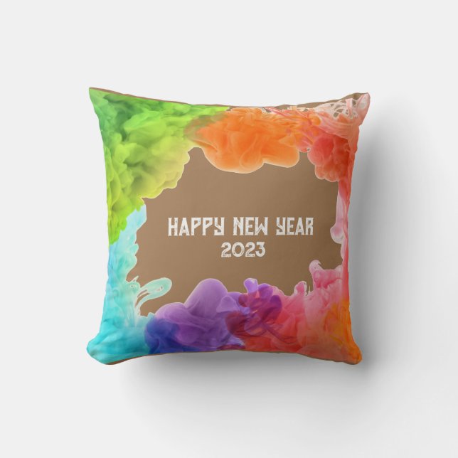 Colorful Throw Pillow (Front)