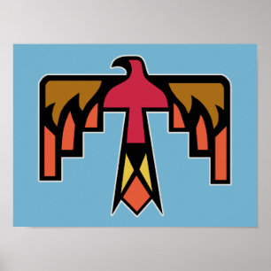 Colorful Thunderbird design Poster