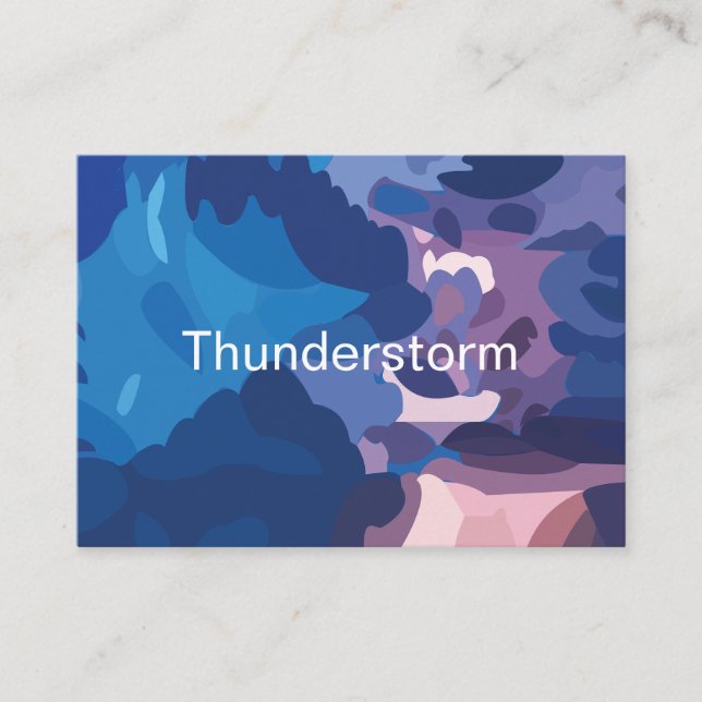 Colorful Thunderstorm Clouds  Business Card (Front)