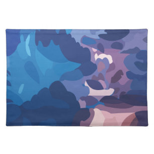 Colorful Thunderstorm Clouds  Cloth Placemat