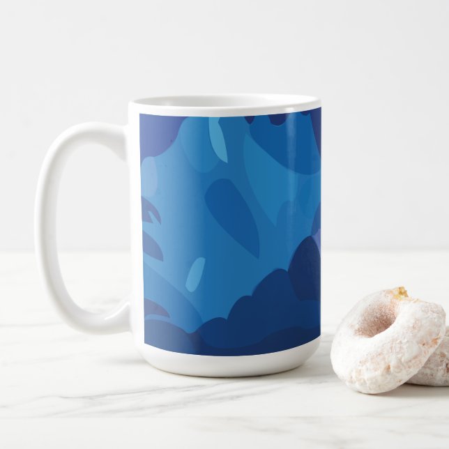 Colorful Thunderstorm Clouds  Coffee Mug (With Donut)