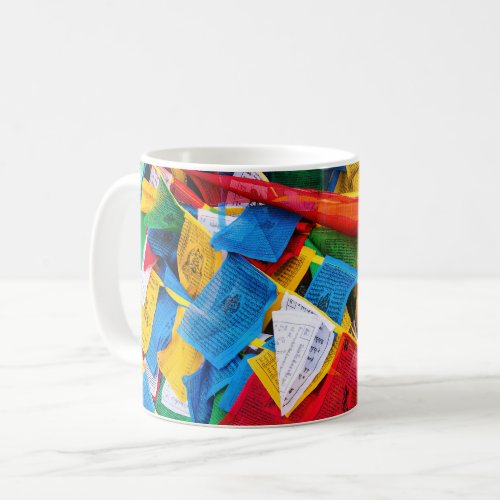 Colorful Tibetan prayer flags _ Tibet Coffee Mug