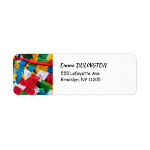 Colorful Tibetan prayer flags - Tibet Label