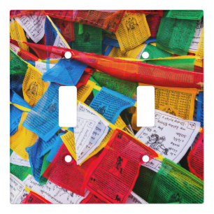 Colorful Tibetan prayer flags - Tibet Light Switch Cover