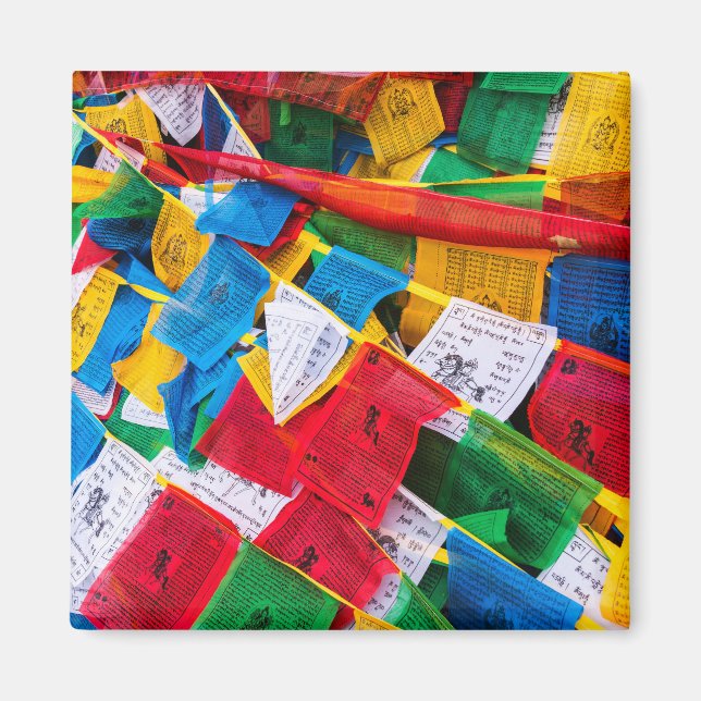 Colorful Tibetan prayer flags - Tibet Magnet (Front)