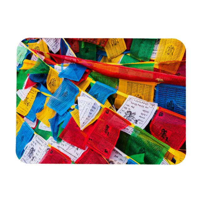 Colorful Tibetan prayer flags - Tibet Magnet (Horizontal)