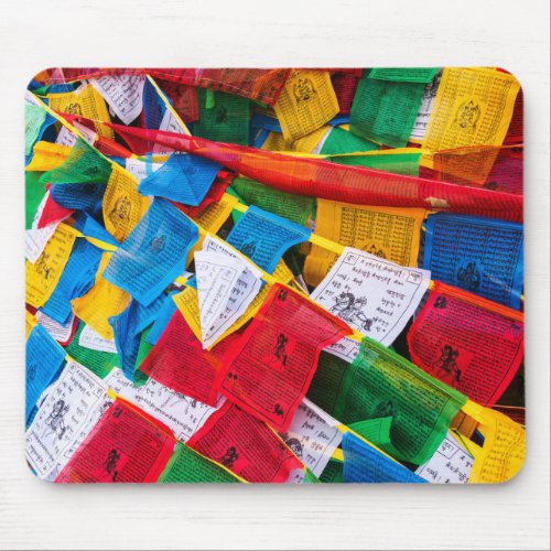 Colorful Tibetan prayer flags _ Tibet Mouse Pad