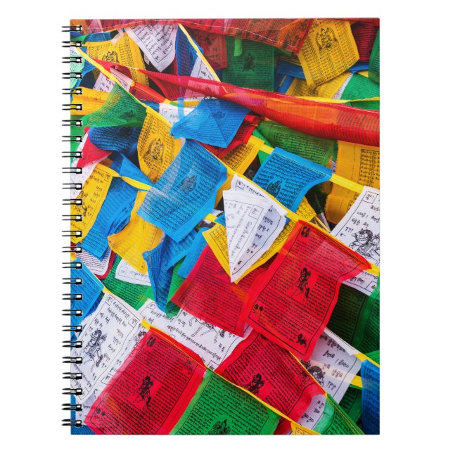 Colorful Tibetan prayer flags - Tibet Notebook (Front)