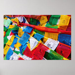 Colorful Tibetan prayer flags - Tibet Poster