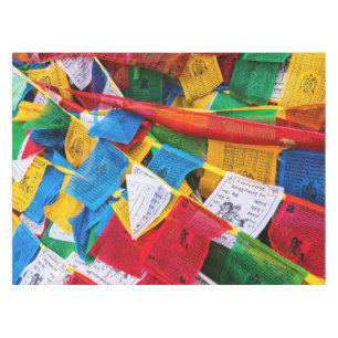 Colorful Tibetan prayer flags - Tibet Tablecloth