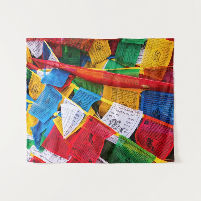 Colorful Tibetan prayer flags - Tibet Tapestry (Front (Horizontal))