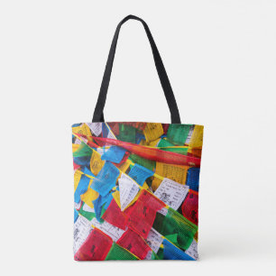 Colorful Tibetan prayer flags - Tibet Tote Bag