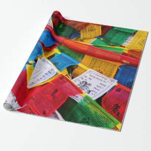 Colorful Tibetan prayer flags - Tibet Wrapping Paper