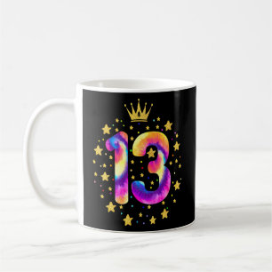 Colorful Tie Dye 13 Year Old Girls Thirteen 13th B Coffee Mug