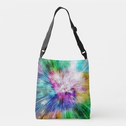 Colorful Tie Dye Abstract Crossbody Bag