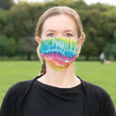 Colorful Tie dye Adult Cloth Face Mask (Outside)