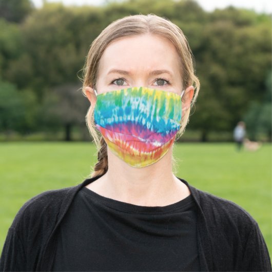 Colorful Tie dye Adult Cloth Face Mask (Outside)