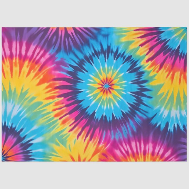 Colorful Tie Dye Art Tissue Paper (Front)