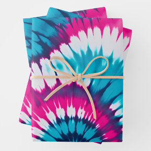 Colorful Tie Dye Art Wrapping Paper Sheets