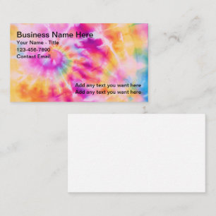 Colorful Tie Dye Artsy Business Cards