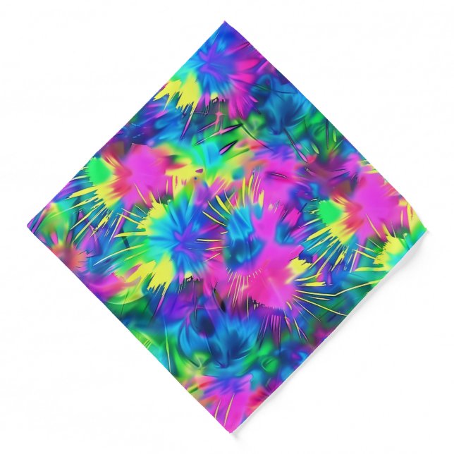 Colorful Tie Dye Bandana (Front)