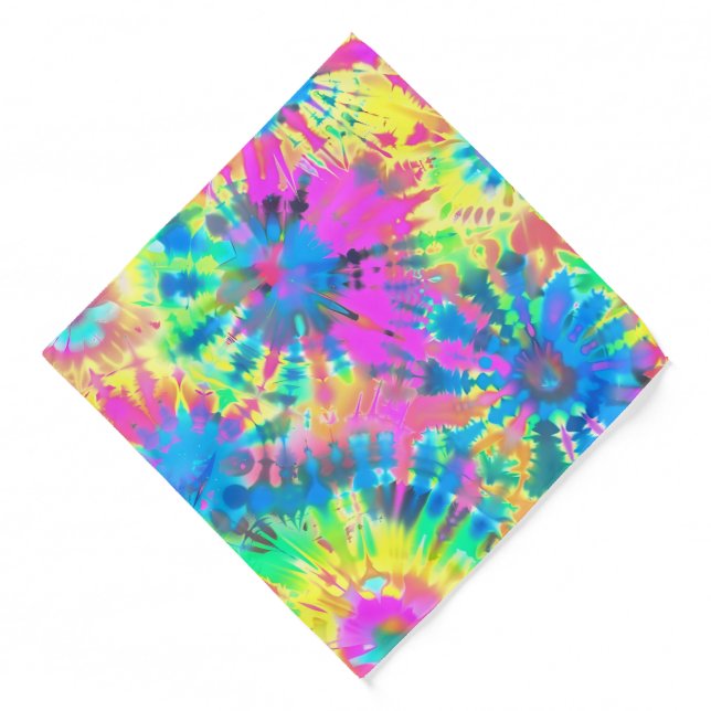 Colorful Tie Dye Bandana (Front)