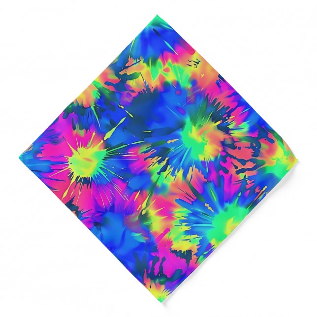 Colorful Tie Dye Bandana (Front)
