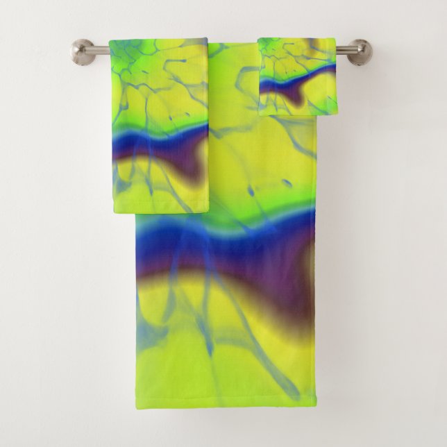 Colorful tie-dye bath towel set (Insitu)