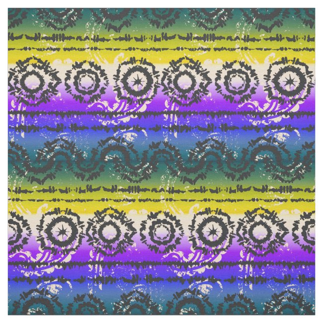 Colorful Tie Dye Batik Design Fabric