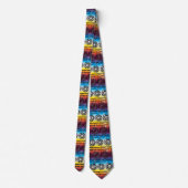 Colorful Tie Dye Batik Design Necktie (Back)