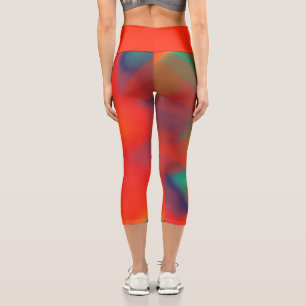 Colorful Tie-dye Capri Leggings