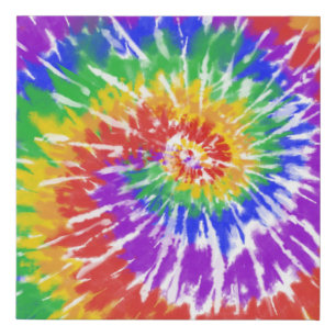 Colorful Tie Dye Faux Canvas